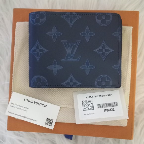 SOLD! BNWT LV Monogram Shadow Multiple Wallet in Rare Navy (Full Inclusion) - Picture 16 of 16